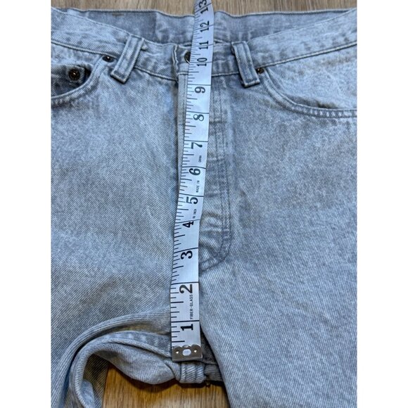 Vintage 90s Levis 501 XX Jeans Stonewashed Gray Distressed Hem 30x32 USA *30x25* - Picture 7 of 11